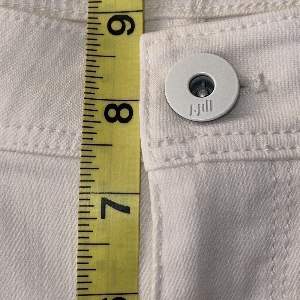 J. Jill Authentic Fit slim ankle White Denim Jeans Sz. 6 - Picture 13 of 16